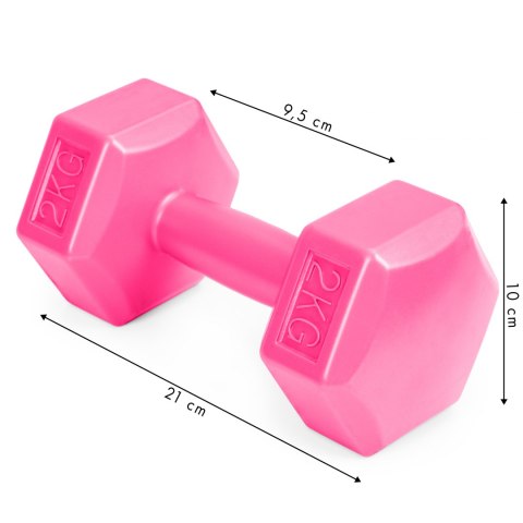 Hantelki hantle 4kg zestaw ciężarków 2x 2kg fitness