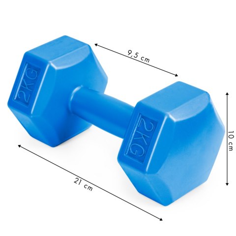 Hantelki hantle 4kg zestaw cieżarków 2x 2kg fitness