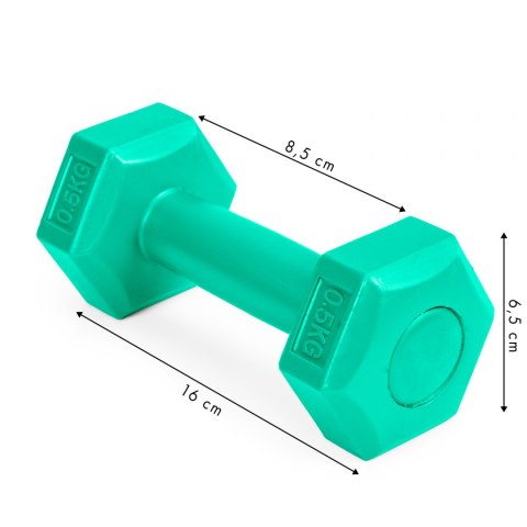 Hantle fitness zestaw hantelki ciężarki 2x 0,5 kg