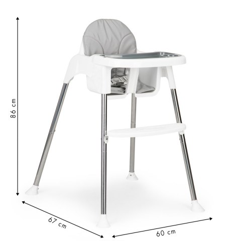Krzesełko fotelik do karmienia 2w1 tacka pasy ECOTOYS