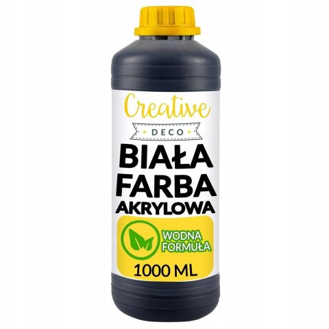 Farba akrylowa czarna do malowania butelka 1L