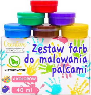 Farby do malowania palcami 6x40ml