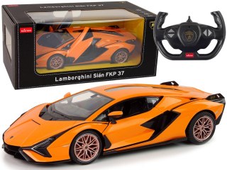 Auto R/C Lamborghini Sian FKP 37 Rastar 1:14 Pomarańczowe Na Pilota