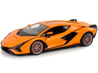 Auto R/C Lamborghini Sian FKP 37 Rastar 1:14 Pomarańczowe Na Pilota