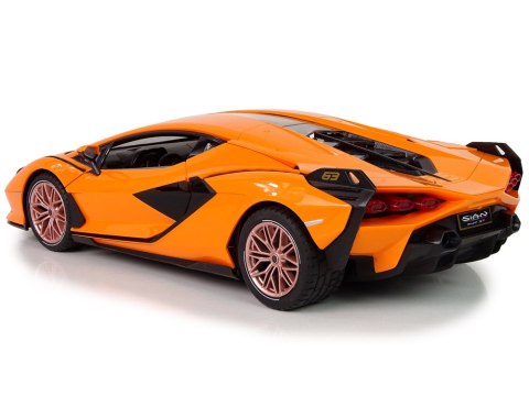 Auto R/C Lamborghini Sian FKP 37 Rastar 1:14 Pomarańczowe Na Pilota