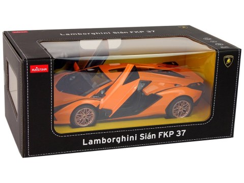 Auto R/C Lamborghini Sian FKP 37 Rastar 1:14 Pomarańczowe Na Pilota