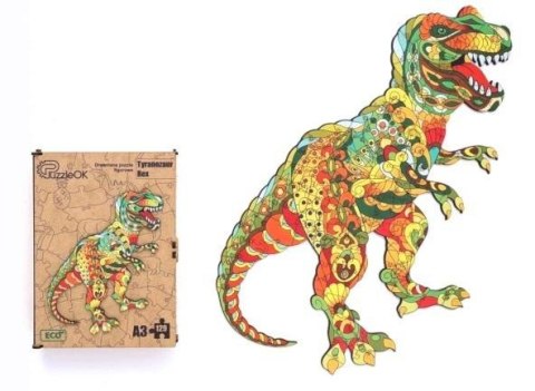 Puzzle drewniane eko 129 Tyranozaur rex A3