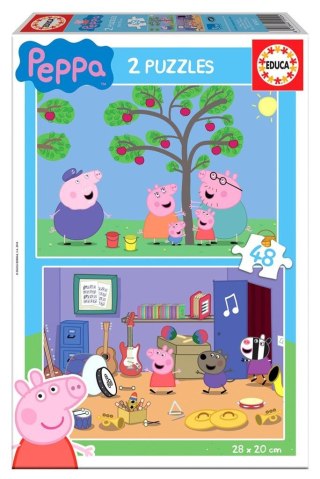 Puzzle 2x48 Świnka Peppa G3