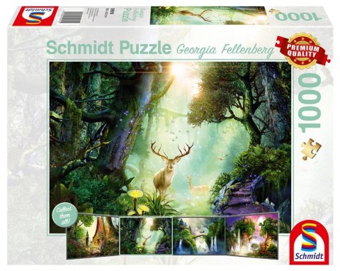 Puzzle PQ 1000 Georgia Fellenberg Jeleń w lesie G3