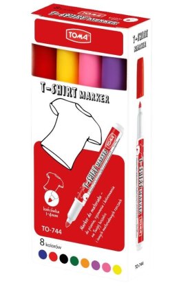 Marker do ubrań Brush 8 kolorów TOMA