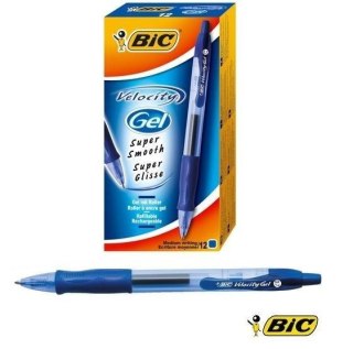 Pióro żelowe Velocity Gel - niebieski (12szt) BIC