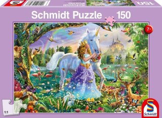 Puzzle 150 Księżniczka jednorożec i zamek G3