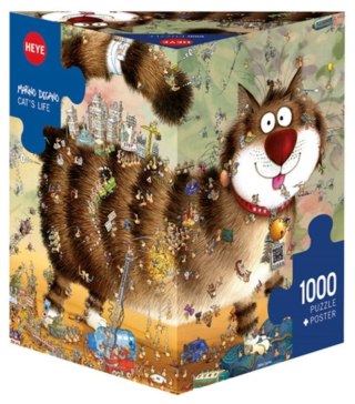 Puzzle 1000 Kocie życie (Puzzle+plakat), Degano