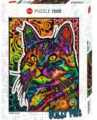 Puzzle 1500 Jolly Pets, Kolorowy kot, Dean Russo