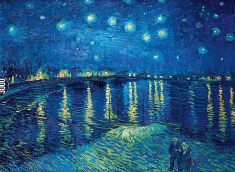 Puzzle 3000 Gwiaździsta noc nad Ronem, van Gogh