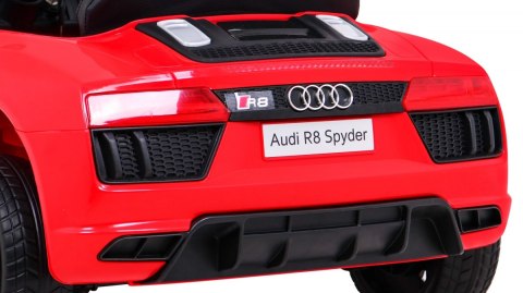 Audi R8 na akumulator dla dzieci Czerwony + Pilot + EVA + Wolny Start + MP3 LED