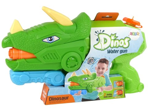 Pistolet Na Wodę Dinosaur Triceratops 1330 ml Zielony Zasięg 8 m