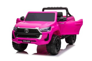 Toyota Hilux na akumulator dla dzieci Różowy + Napęd 4x4 + Pilot + 2 bagażniki + Radio MP3 + LED