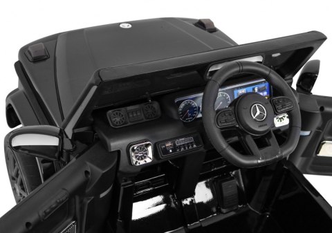 Mercedes AMG G63 dla dzieci Lakier Czarny + Pilot + MP3 LED + Wolny Start + EVA + Pasy