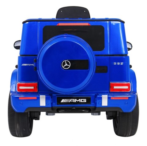 Mercedes AMG G63 dla dzieci Lakier Niebieski + Pilot + MP3 LED + Wolny Start + EVA + Pasy