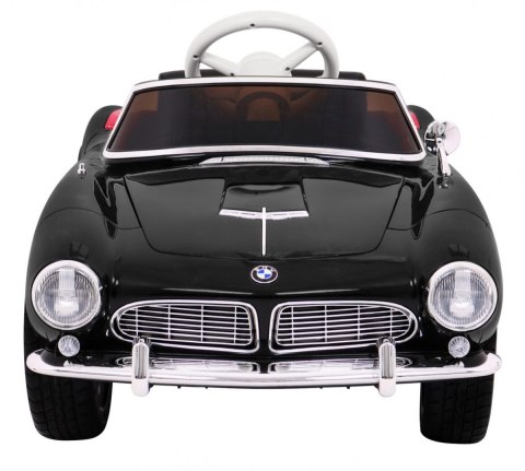 Autko BMW 507 Retro elektryczne dla dzieci Czarny + Audio LED + Pilot + Ekoskóra + EVA + Wolny Start