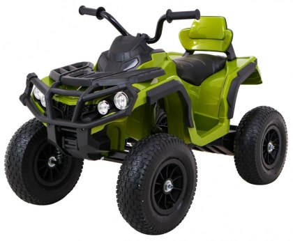 Quad ATV Air na akumulator dla dzieci Zielony + Koła pompowane + Radio MP3 + Wolny Start