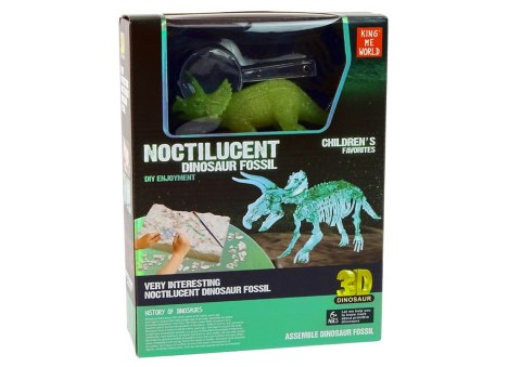 Zestaw Archeologiczny Wykopaliska Figurka Dinozaur Szkielet Triceratops Hologram