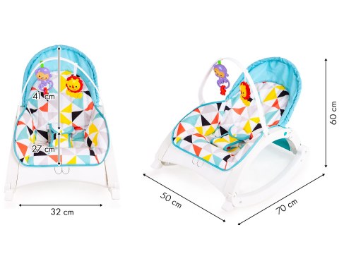 Fotelik bujaczek 2w1 wibracje + zabawki ECOTOYS