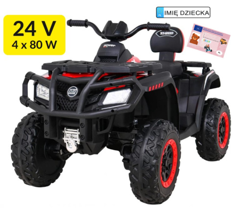 Quad XT-Speed dla dzieci Czerwony Napęd 4x4