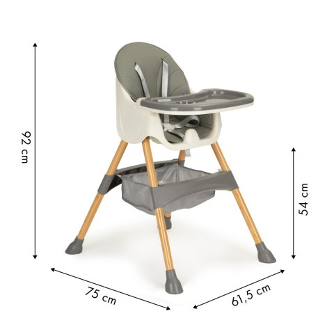 Fotelik krzesełko do karmienia dzieci wysokie 2w1 ECOTOYS