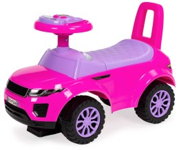 Jeździk dla dzieci autko odpychacz auto Range Rover dźwięki różowy