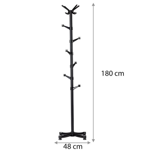 Wieszak na ubrania odzież stojący czarny