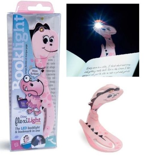 Flexilight Pals Dinosaur Pink - Lampka do książki