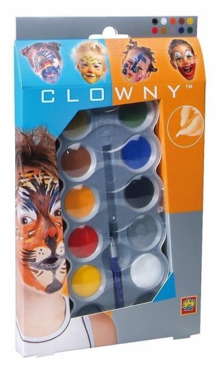 Farby wodne do malowania twarzy 10 kolor. Clowny