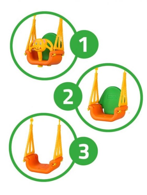 Huśtawka dziecięca ogrodowa domowa dla dzieci 3w1 ECOTOYS