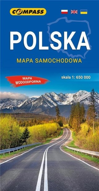 Mapa samochodowa. Polska 1:650 000 lam w.2023