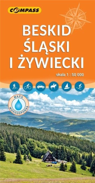 Mapa tur. - Beskid Śląski i Żywiecki laminowana