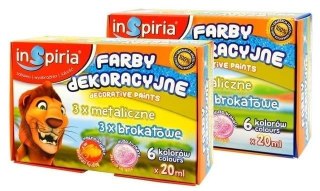 Farby dekoracyjne 6 kolorów 20ml