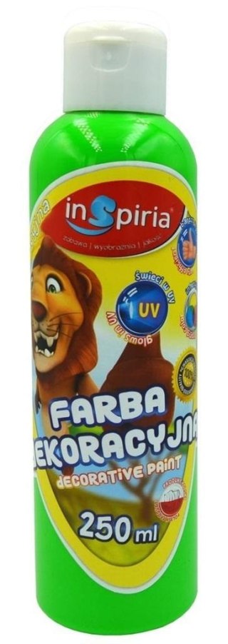 Farba dekoracyjna fluorescencyjna zielona 250ml