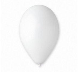 Balony pastelowe białe 25cm 50szt