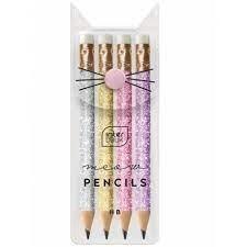 Ołówki Mini Glitter 4szt