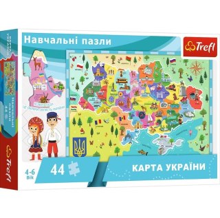 Puzzle edukacyjne 44 Mapa Ukrainy UA TREFL