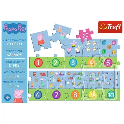 Puzzle 20 Edukacyjne Cyferki Świnka Peppa TREFL