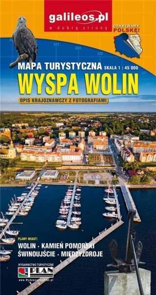 Mapa turystyczna - Wyspa Wolin 1:45 000