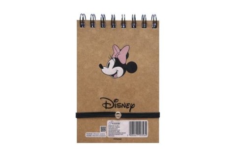 KOŁONOTES A6/96k. Kratka ZAMYKANY NA GUMKĘ / MINNIE MOUSE KRAFT LINER