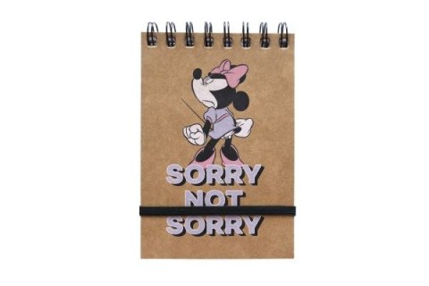 KOŁONOTES A6/96k. Kratka ZAMYKANY NA GUMKĘ / MINNIE MOUSE KRAFT LINER