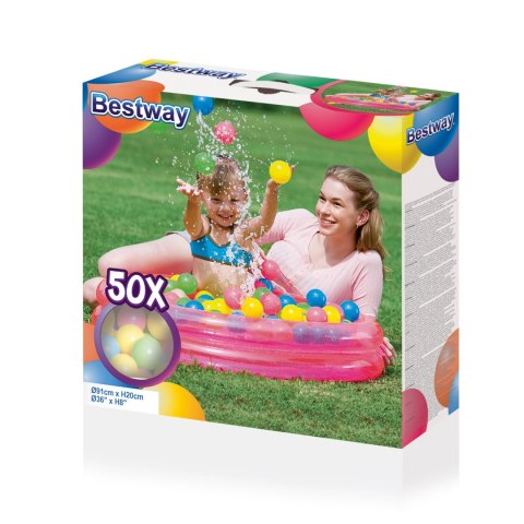 Bestway 51085 BASEN Z PIŁECZKAMI HAPPY TIME 91cmxH20cmX50balls