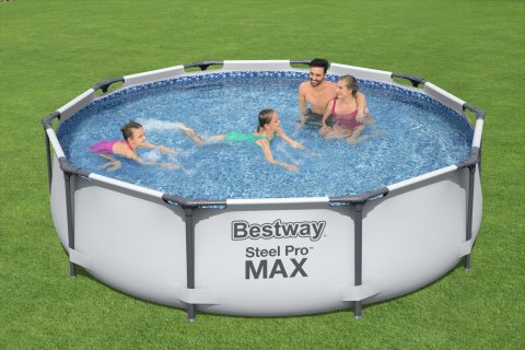 Bestway 56408 BASEN STELAŻOWY STEEL PRO MAX Z POMPĄ FILTRACYJNĄ 3.05m x 0.76m