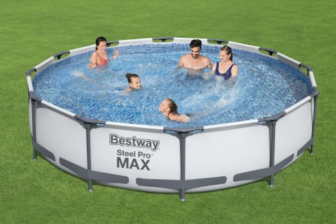 Bestway 56416 BASEN STELAŻOWY STEEL PRO MAX Z POMPĄ FILTRACYJNĄ 3.66m x 0.76m