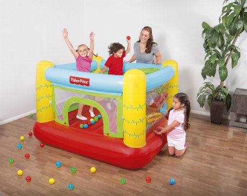 Bestway 93542 FISHER PRICE DMUCHANY ZAMEK TRAMPOLINA Z PIŁKAMI 175cm x 173m x 114cm